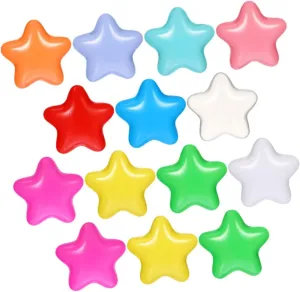 DECHOUS 200Pcs Star Shaped Ocean Balls for Crush Ball Pit Play Balls for Indoor Outdoor Games for Tents Pools and Playhouses