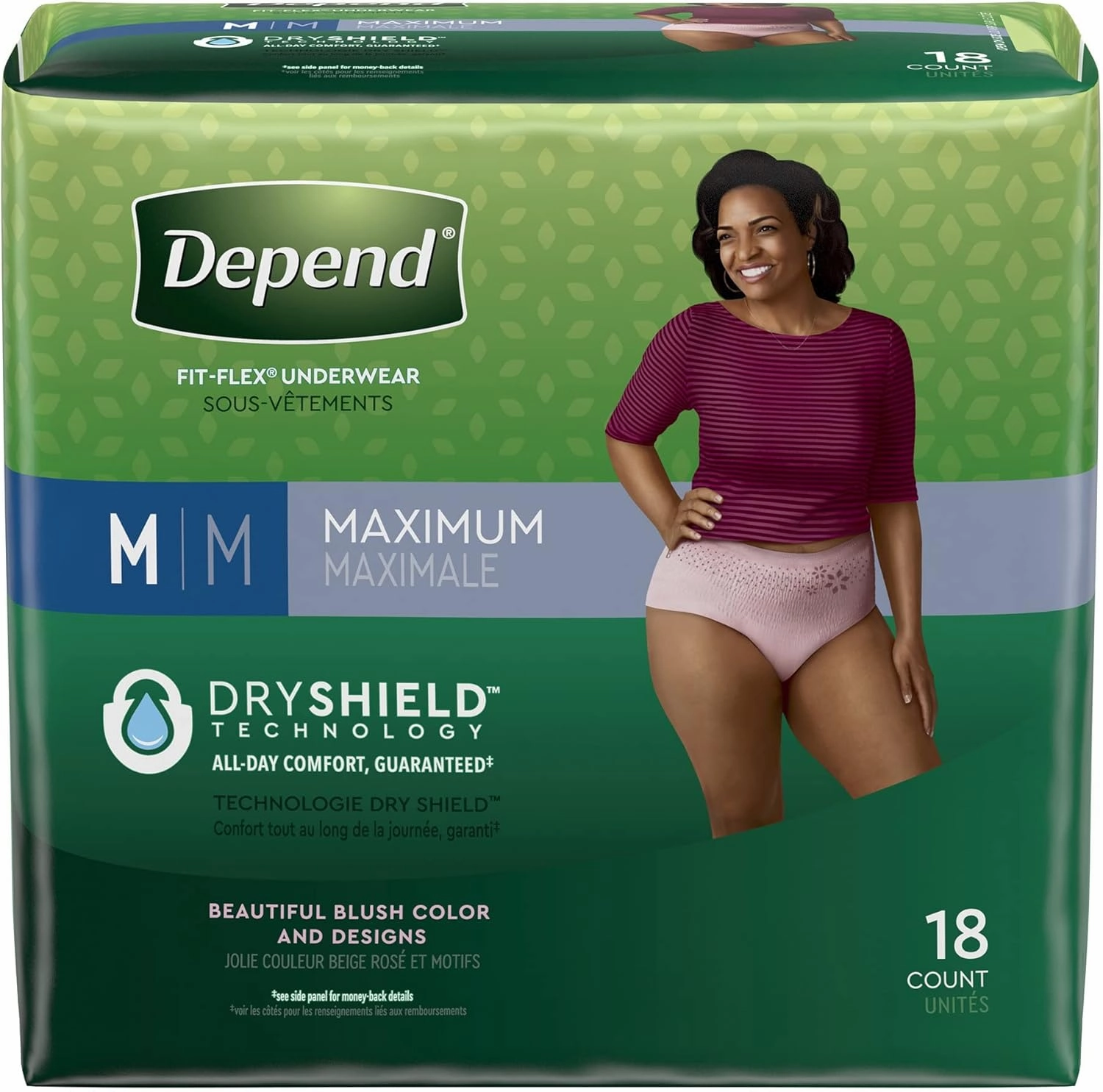 Depend FIT-FLEX Adult Underwear Pull On Medium Disposable Heavy Absorbency, 47932 - CASE of 36
