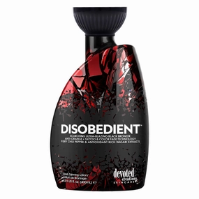 Devoted Creations Disobedient - Ultra-Blazing Black DHA Bronzer Anti-Orange Fiery Chili Pepper & Rich Wasabi Extracts Dark Tanning Tingle Lotion