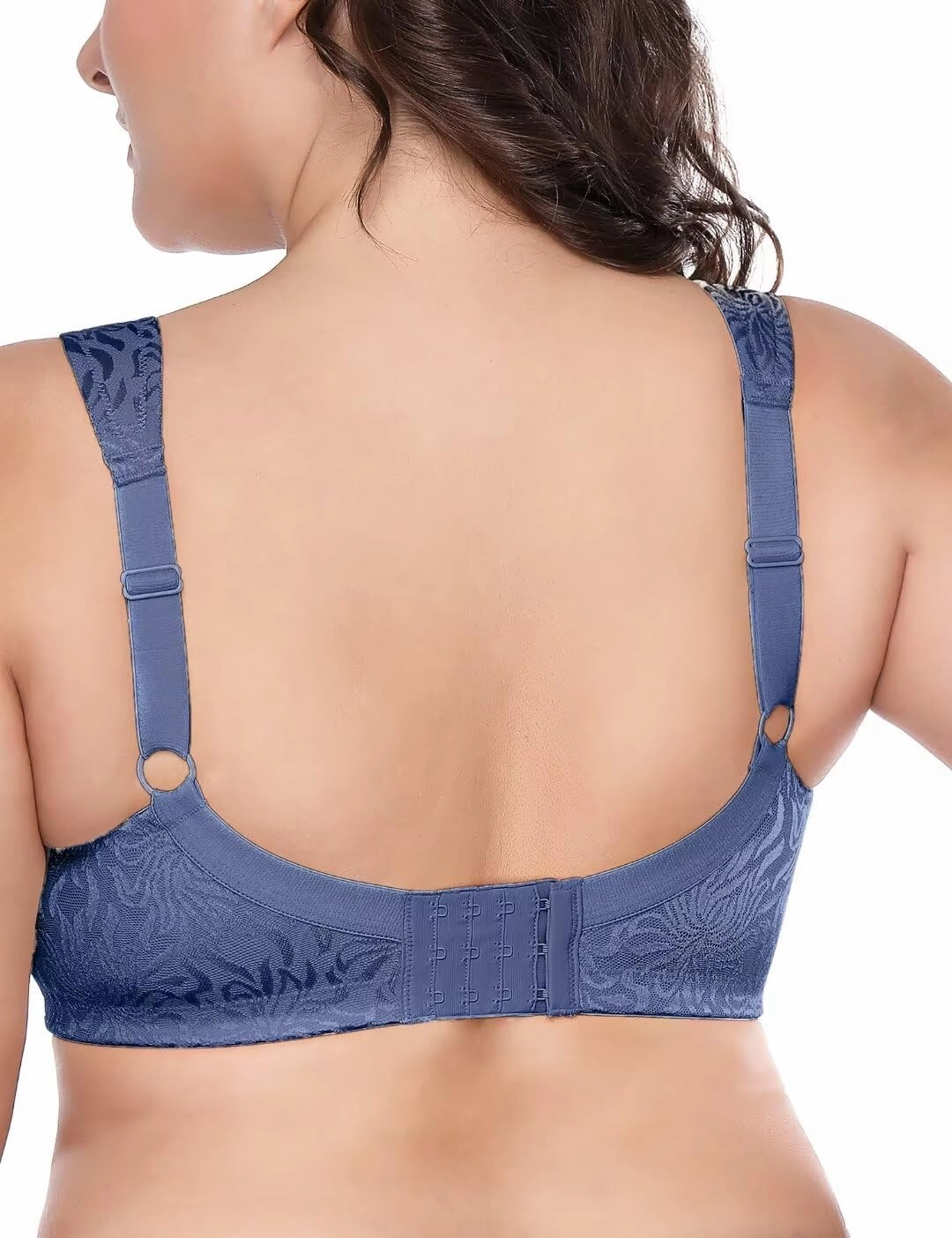 Deyllo Women's Full Coverage Plus Size Comfort Minimizer Bra Wirefree Non Padded