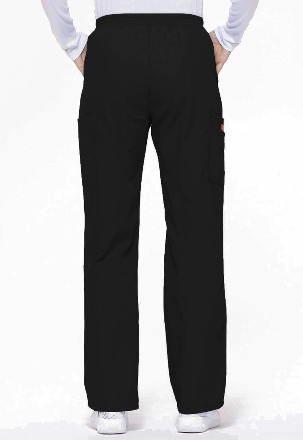 Dickies EDS Signature Scrubs for Women, Elastic Waist Pull-On Cargo Pants for Women in Soft Brushed Poplin 86106