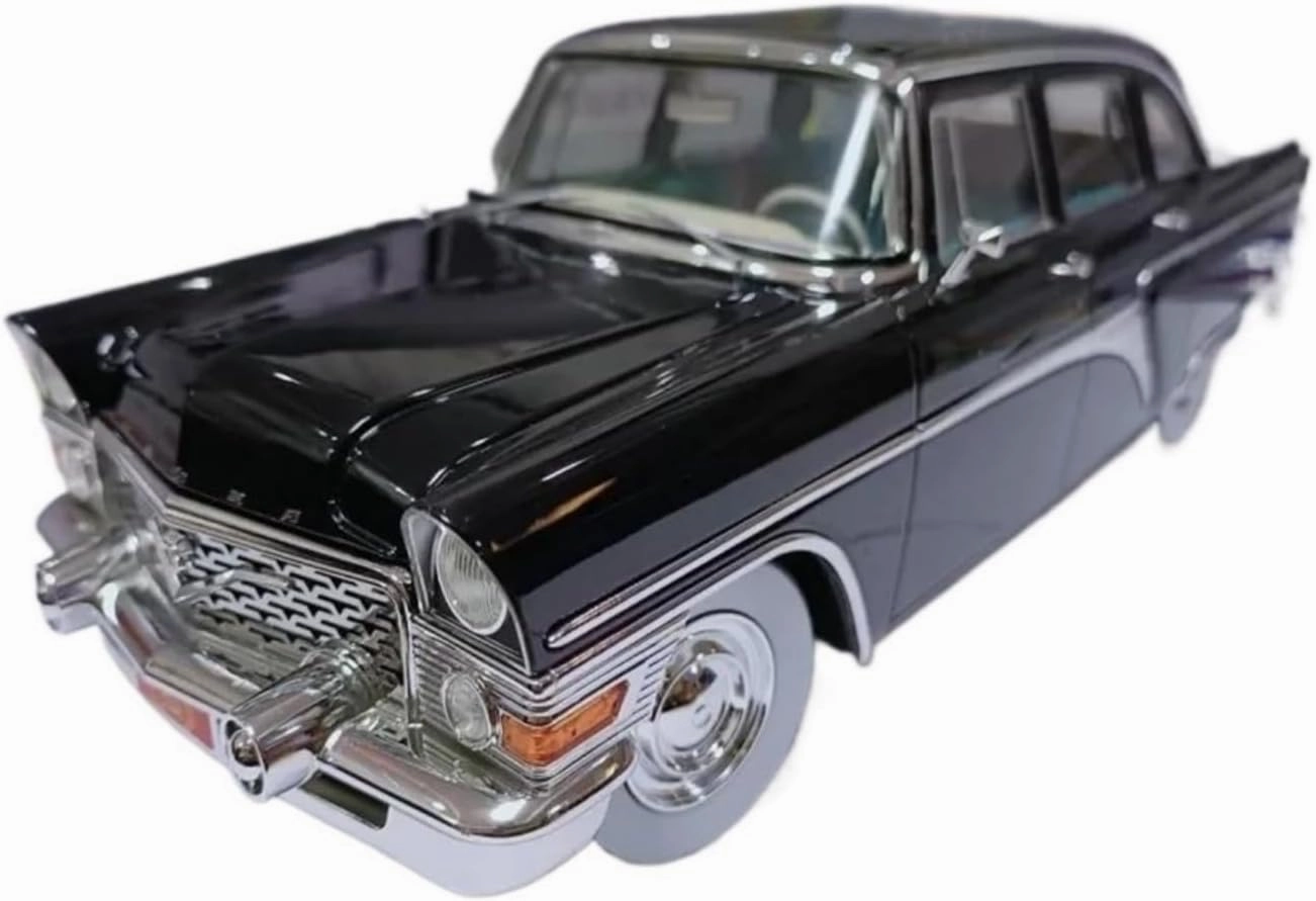 Die Cast Vehicle 1/18 for GAZ13 Chaika 1959 Sedan Vintage Car Resin Car Model Collection Classic Design Sedan Car Model Mini Cars Replica