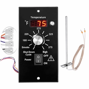 Digital Thermostat Pro Controller Compatible with Traeger Wood Pellet Grills, Traeger Grill Replacement Parts Upgrade Control Board Panel Temperature Thermometer, with RTD Probe Sensor