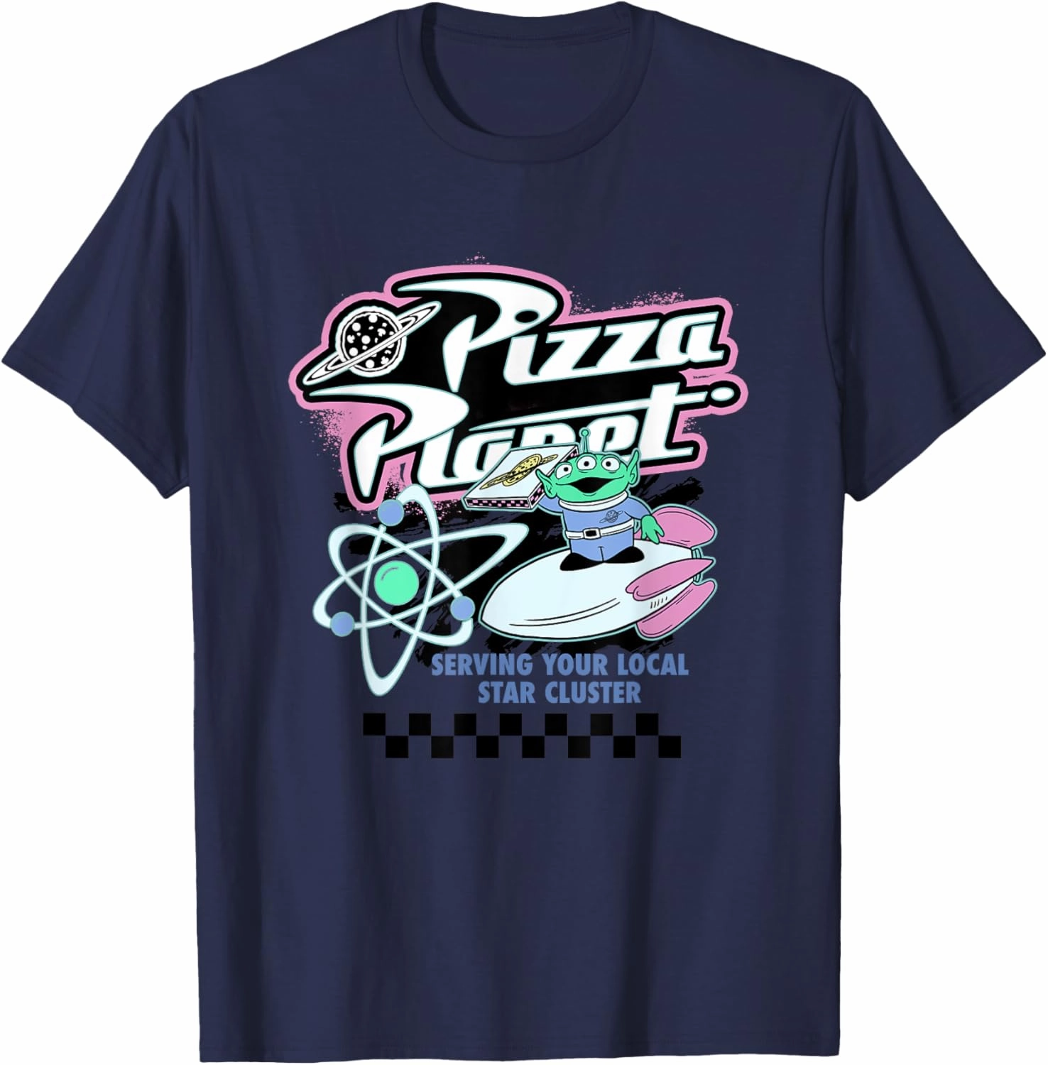 Disney Pixar Toy Story Pizza Planet Retro Neon Retro Poster T-Shirt