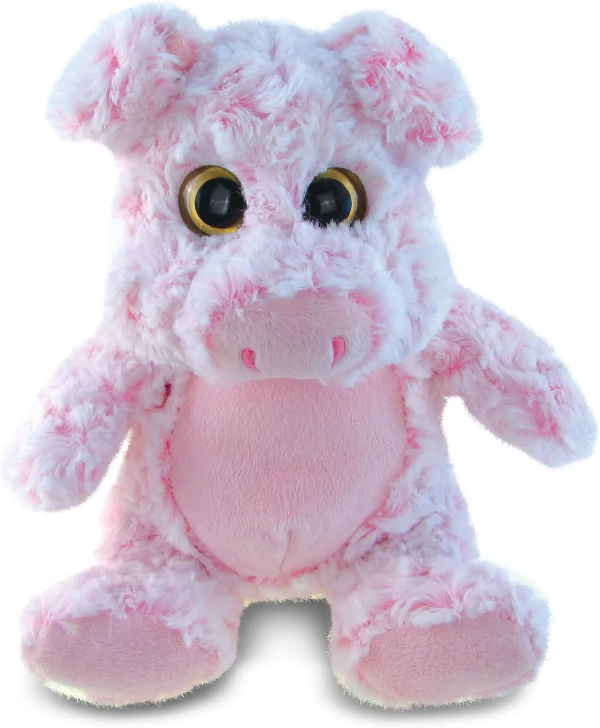 DolliBu Plush Pig Stuffed Animal - Soft Fur Huggable Sitting Pig, Adorable Playtime Pink Pig Plush Toy, Cute Farm Life Cuddle Gift, Super Soft Plush Doll Animal Toy for Kids & Adults - 9 Inch