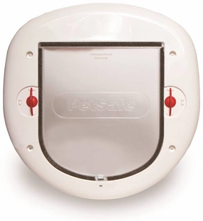 Door Cat Flap Lrg Wht Plastic