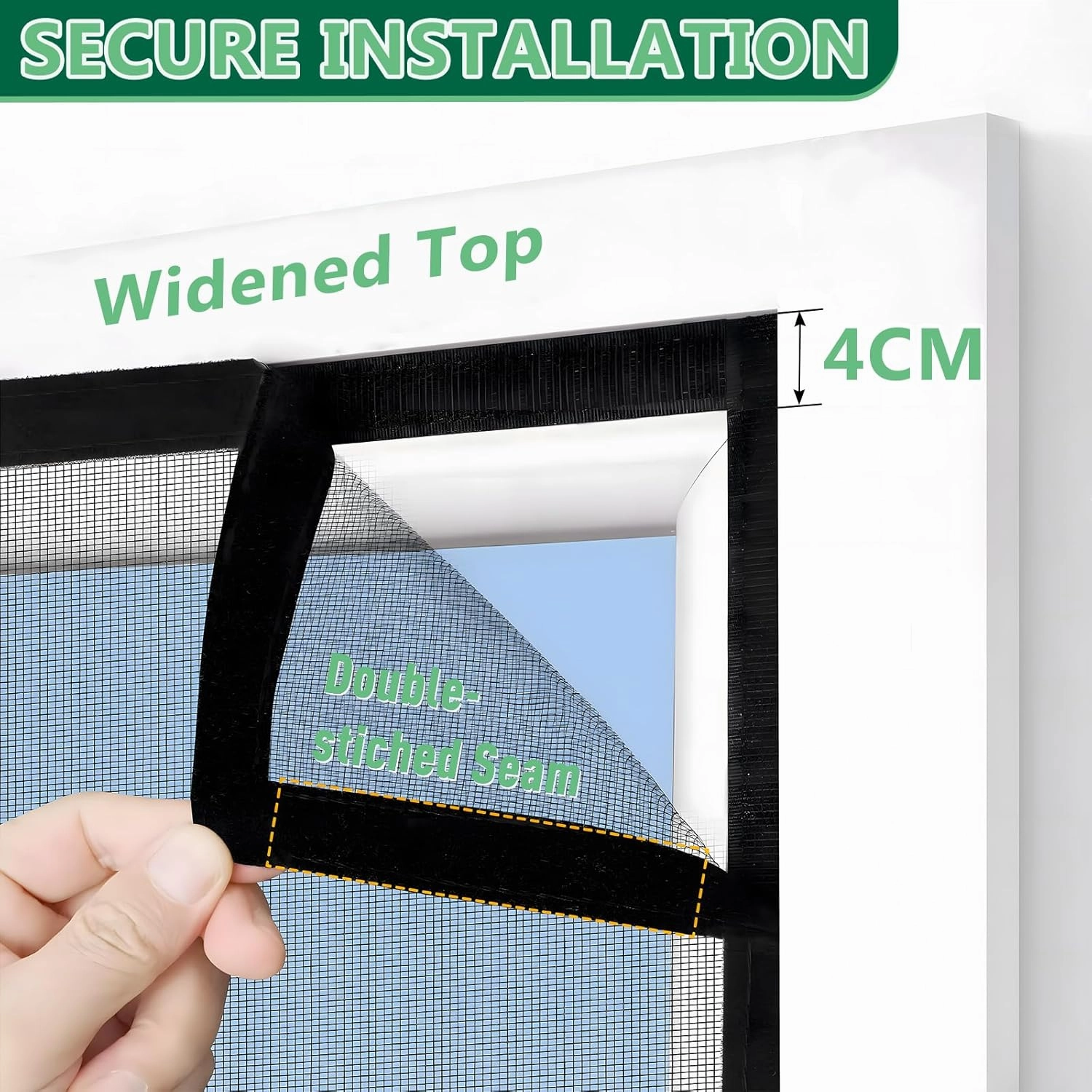 Double Opeing Magentic Screen Door for Sliding French Door, Fit Door Size 64 x 82, Large Self Sealing Screen Door Mesh for Pet Kid, Removable Mesh Net Walk Through, Keep Fly Out, Gray