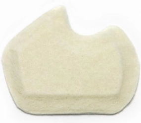 Dr. Jill's Foot Pads, Latex Free, YJ30-4056, Sesamoid Pad Skived 1/4" Felt -Left- (12 Pack) Dancers Pad