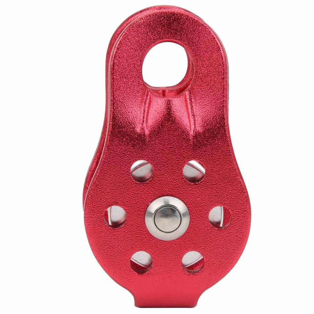Drfeify Aluminum Outdoor Alloy Movement - Effective Rope Disc Installation of Rope for Climbing, Mountain Climbing, Rescue, Blue Transport 1pc (Red)