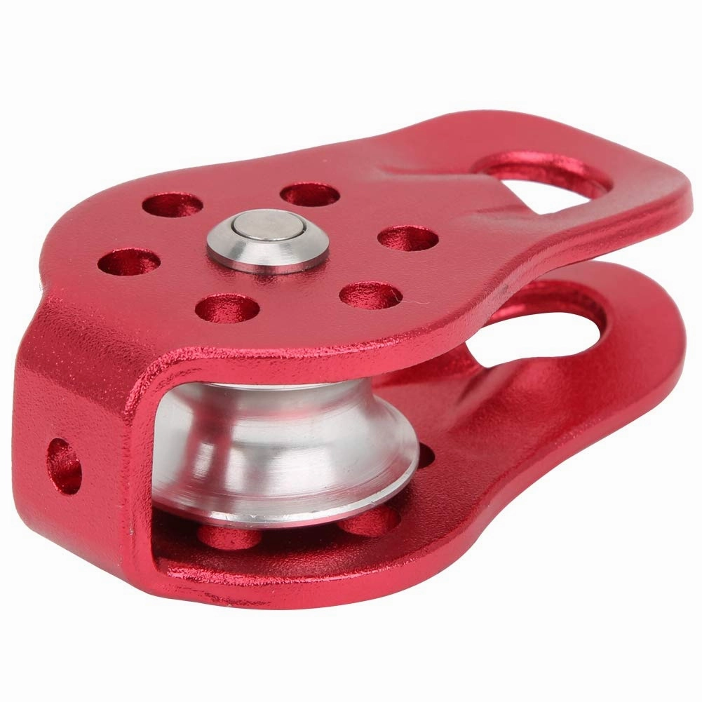 Drfeify Aluminum Outdoor Alloy Movement - Effective Rope Disc Installation of Rope for Climbing, Mountain Climbing, Rescue, Blue Transport 1pc (Red)