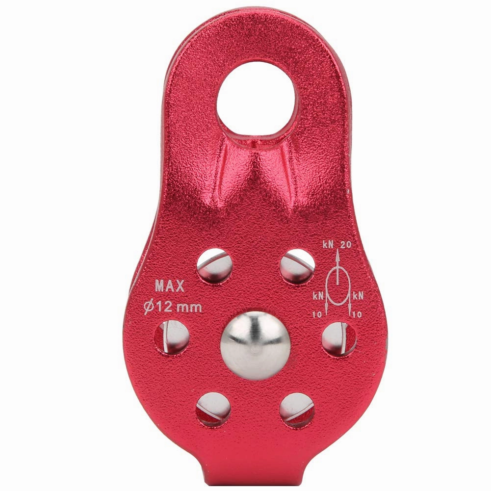 Drfeify Aluminum Outdoor Alloy Movement - Effective Rope Disc Installation of Rope for Climbing, Mountain Climbing, Rescue, Blue Transport 1pc (Red)