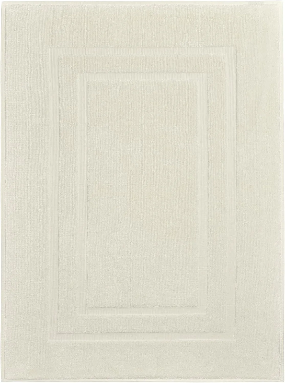 Eco Living Plaza 100% Natural Cotton Terry Cloth Rugs 23.6x31.5in [60x80cm] (Ecru)