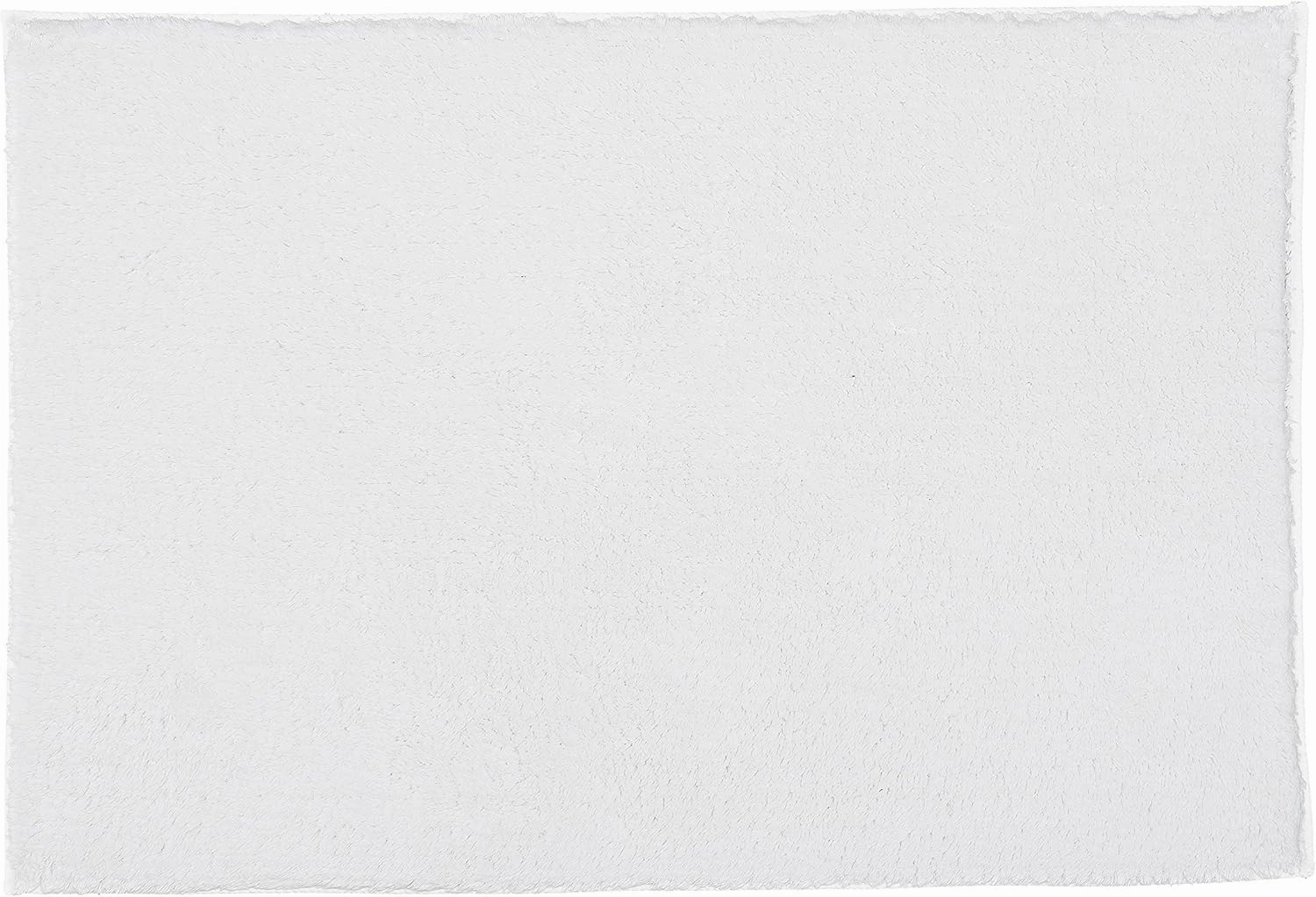 Eco Living Kansas Non-Skid Cotton Bathroom Rug (27.6x47.2in, White)