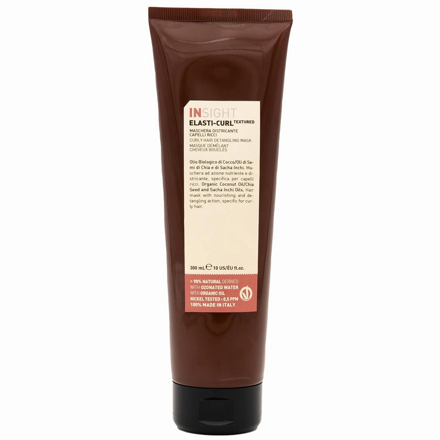 Elasti‑Curl Curly Hair Detangling Mask with Coconut, Chia & Sacha Inchi Oils for Frizz Control, Hydration & Soft Curls, 10.14 Fl. Oz. / 300 mL