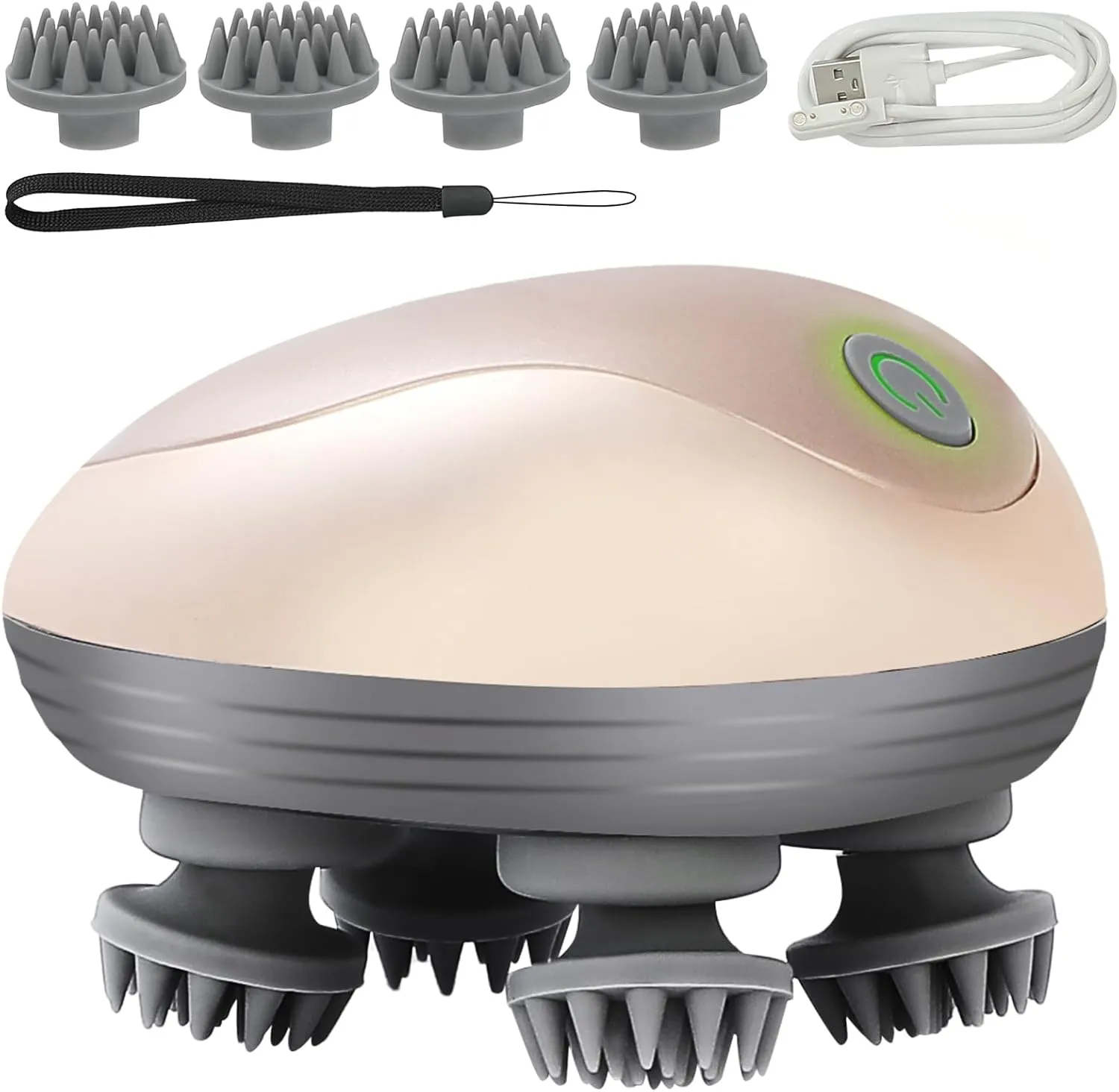 Electric Scalp Massager, Promotes Hair Growth,Waterproof Handheld Portable Cordless Smart Scalp Massager, Head Scratcher for Full Body Massage, Deep Clean and Stress Relax.
