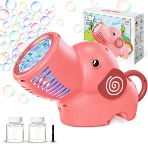 Elephant Bubble Machine for Kids Automatic Bubble Blower 5000  Bubbles/Min with Rechargeable Battery/Bubble Liquid Cute Bubble Toy for Toddlers Outdoor Toys Gift for Wedding/Birthday/Party