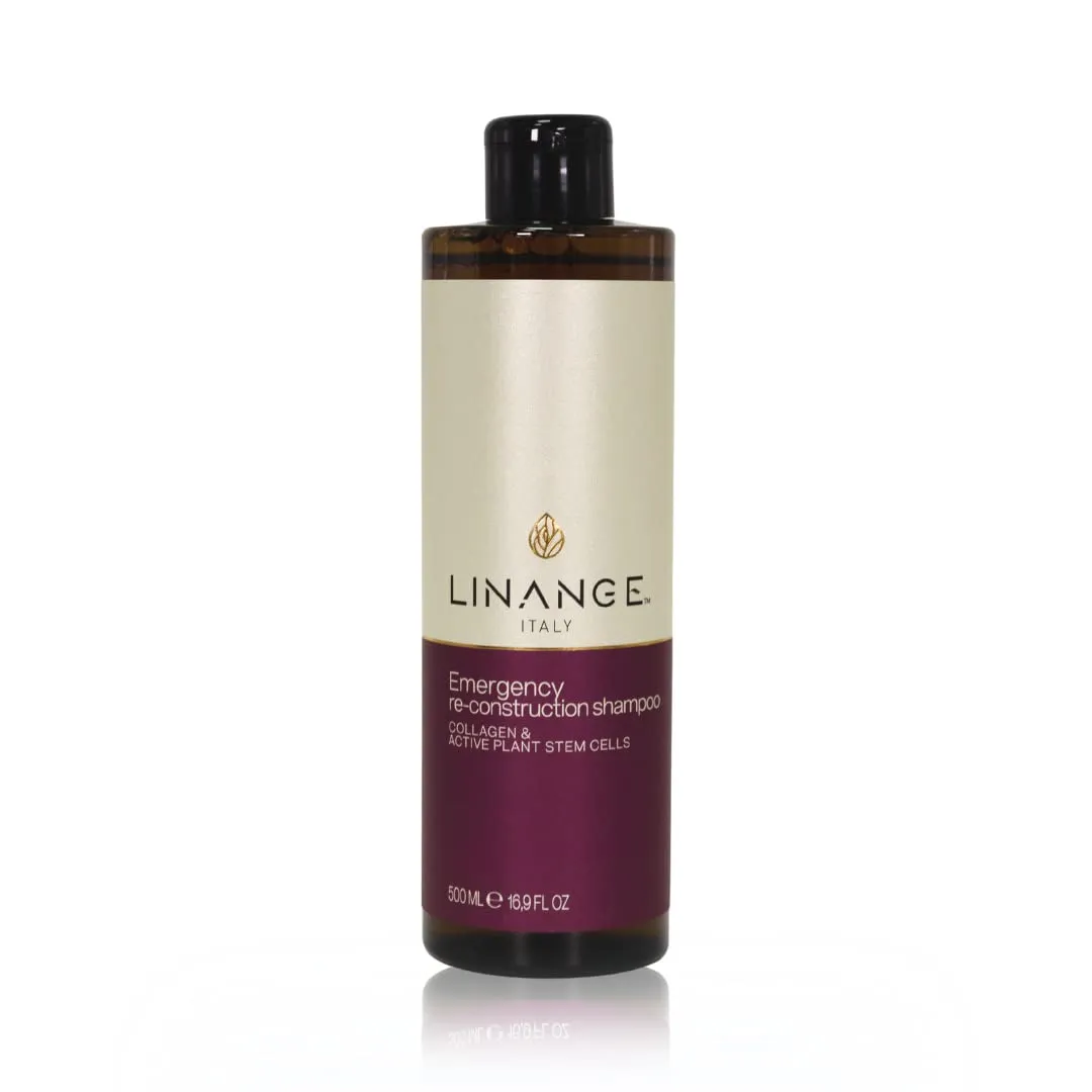 Emergency Reconstruction Shampoo for Very Damaged Hair with Collagen, Keratin, and Shea Butter - Nourishing and Restructuring Shampoo, 500ml / 16.9 oz.