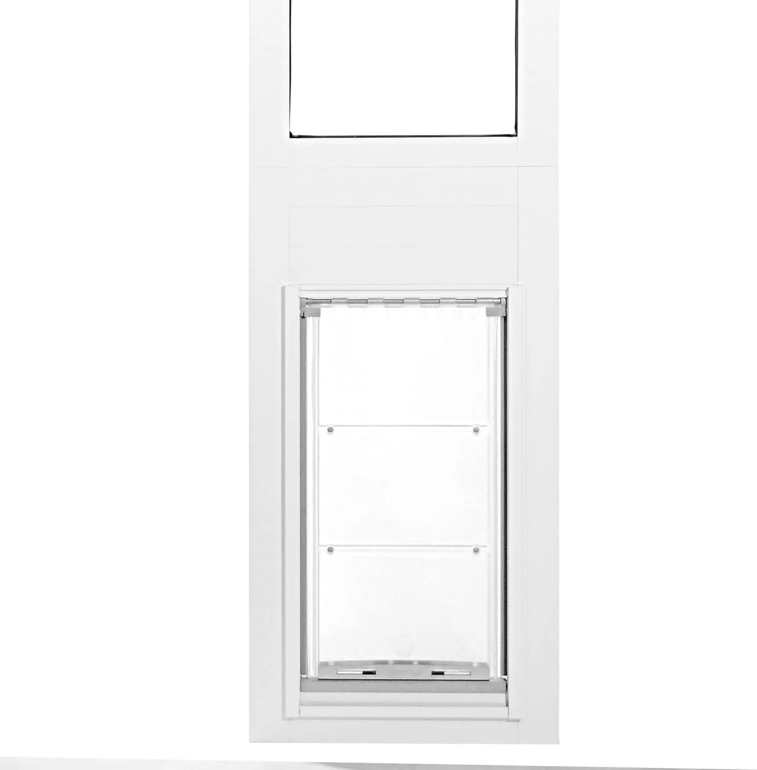 Endura Flap Thermo Panel Pet Door for Sliding Glass Doors | Heavy-Duty Aluminum Frame with Secure Locking Cover | Energy Efficient & Easy Install | White, XL Flap, 74.75"-77.75" Slider Height