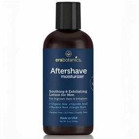 Era Organics Aftershave for Men - Soothing and Moisturizing After Shave Lotion - Made in the USA - Exfoliating Ingrown Hair Serum for Bumps or Irritation with Ginger Root plus Burdock Root
