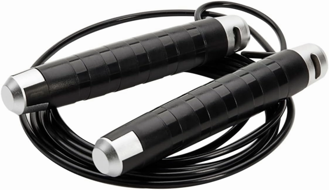 Exercise Jump Rope Ball Bearing System Tangle Skipping Rope for Fitness Ergonomic Handles for Comfort for Home and Gym Workouts Black