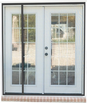 Fenestrelle Magnetic Screen Door for French & Sliding Door, Large Pet & Kids, Keep Bugs Out, Heavy Fiberglass Mesh, Self Closing Continuous Magnetic Seal (Fits Door Size 70"x80", Black Trim)