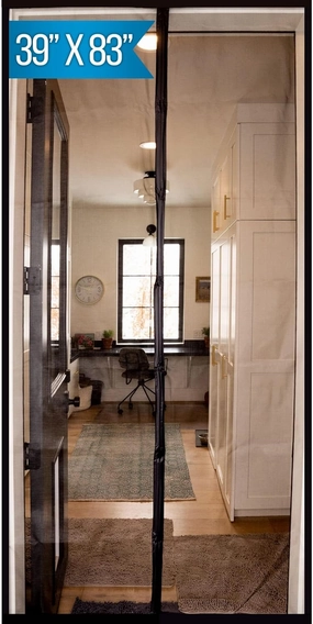 Fenestrelle Magnetic Screen Door for Standard, French & Sliding Door, Large Pet & Kids, Keep Bugs Out, Heavy Fiberglass Mesh, Self Closing Continuous Magnetic Seal (Fits Door Size 37"x80", White Trim)