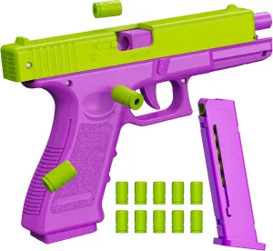 Fidget Toy 1911, 3D Printed Toys Shell Ejecting Toys, Toy Pistol with 10 Shells Can be Loaded but Can't be Fired, Birthday Halloween Chirstmas Gift for Boys Kids Adults(Purple)