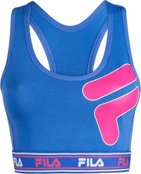 Fila Women's Classic Logo Cotton Racerback Sports Bra