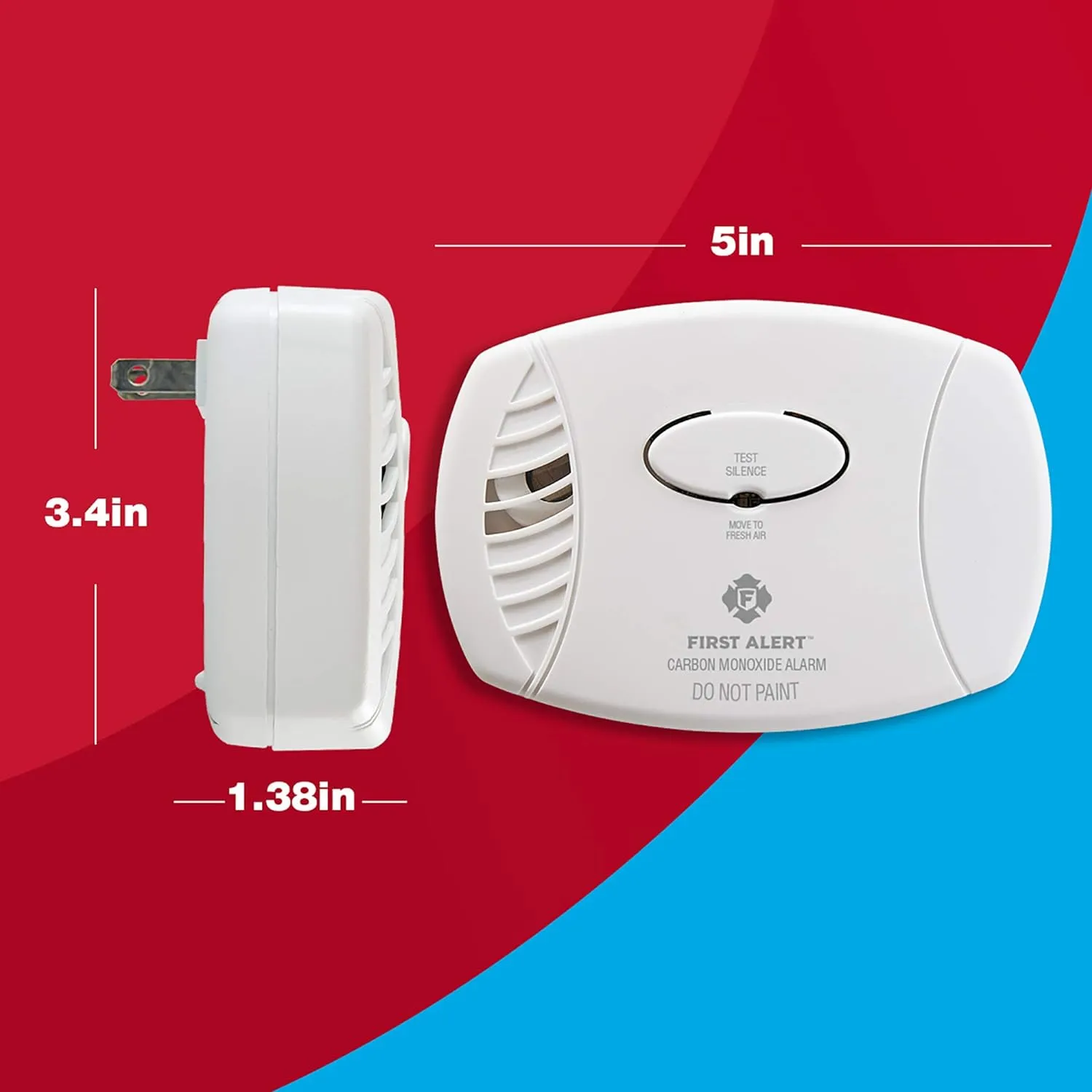 FIRST ALERT Plug-In Carbon Monoxide Detector with Battery Backup, (Pack of 3), CO605