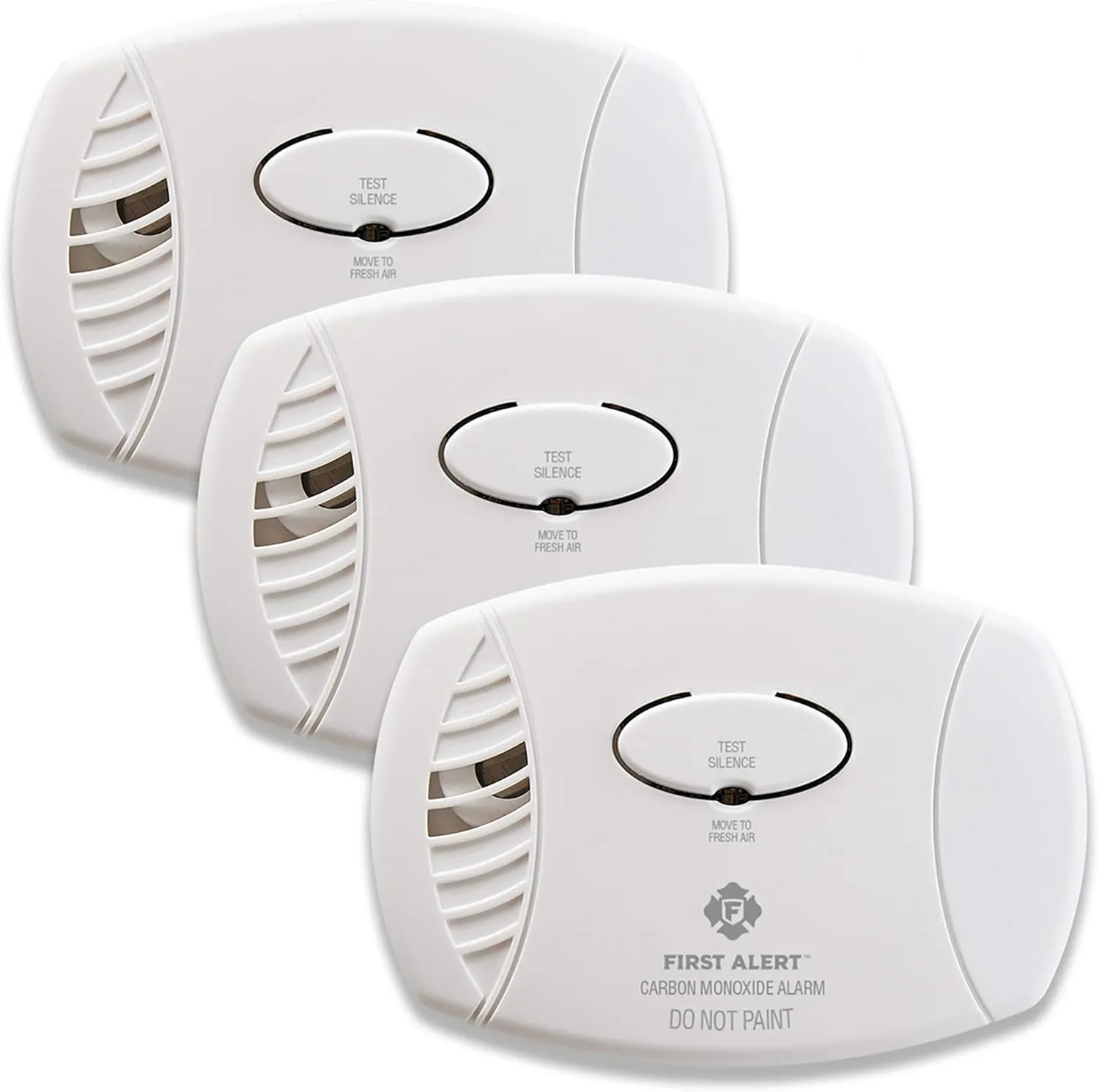 FIRST ALERT Plug-In Carbon Monoxide Detector with Battery Backup, (Pack of 3), CO605