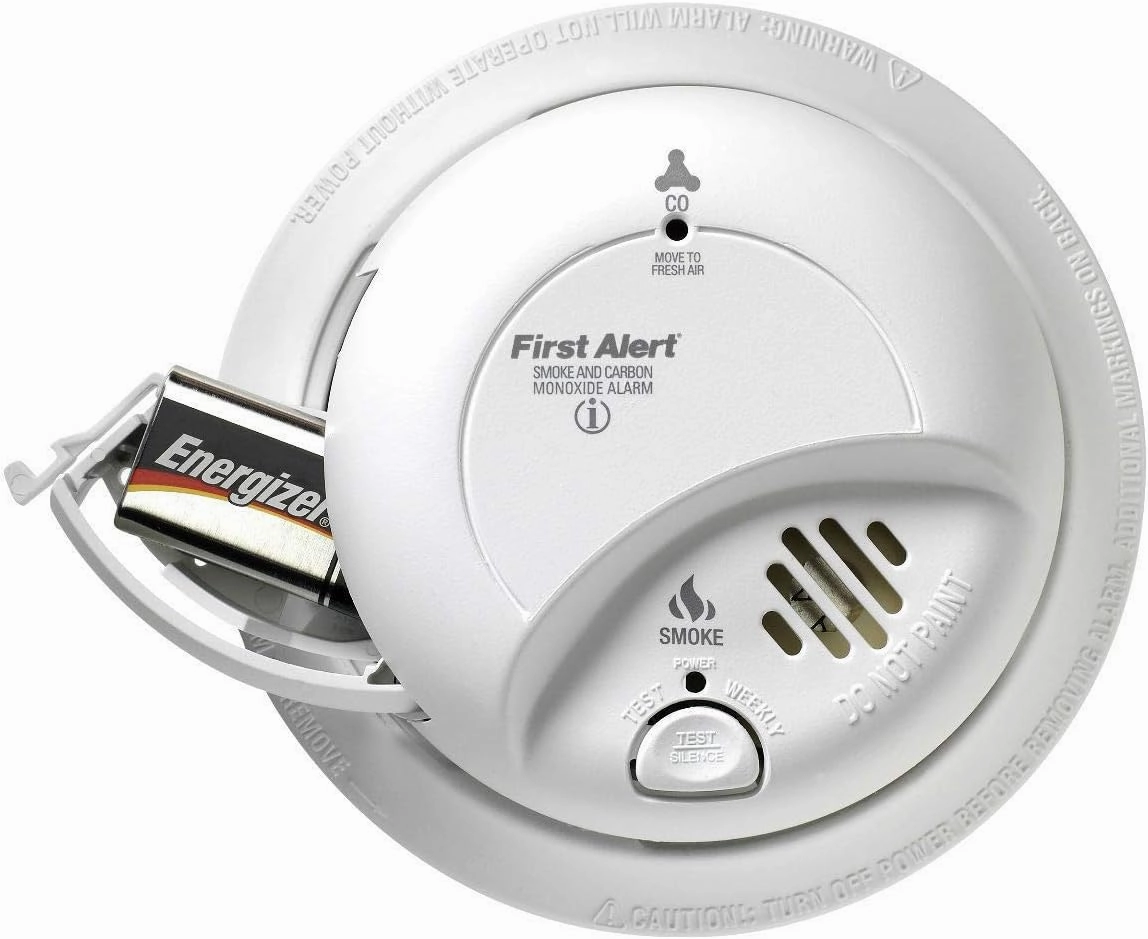 FIRST ALERT BRK SC9120FF Hardwired Smoke and Carbon Monoxide (CO) Detector with Battery Backup, 1 pack , White