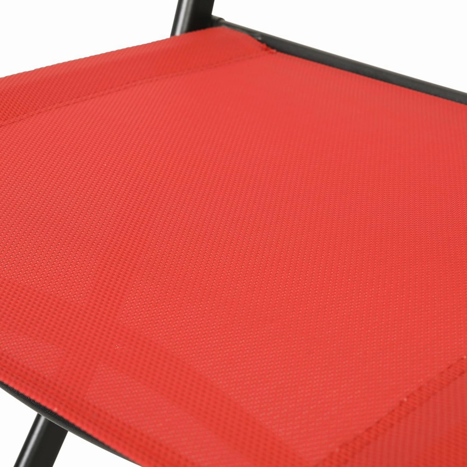 Flash Furniture Brazos Commercial Indoor-Outdoor Folding Chairs, Flex Comfort Backs/Seats, Metal Frames, Portable Lightweight Foldable Design, Set of 2, Red/Black