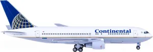 FloZ for AeroClassics for Continental Airlines for Boeing 767-200 N76151 1:400 Airplane Pre-Built Model
