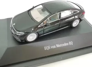 FloZ for Herpa for Mercedes for Benz EQS Pure Electric SUV Black with Base 1/87 Truck Pre-Built Model