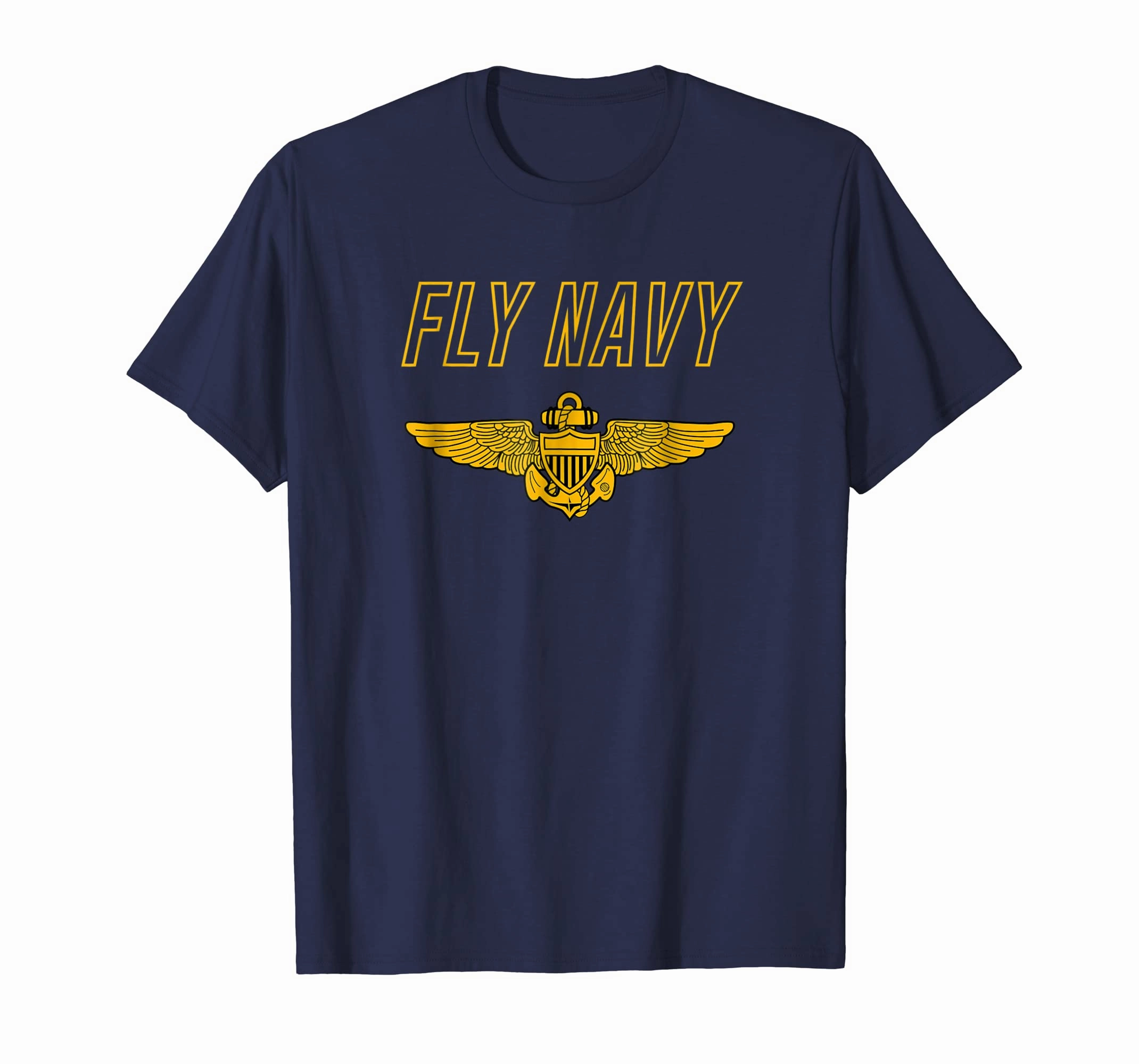 Fly Navy Shirt Classic Naval Officer Pilot Wings Tee