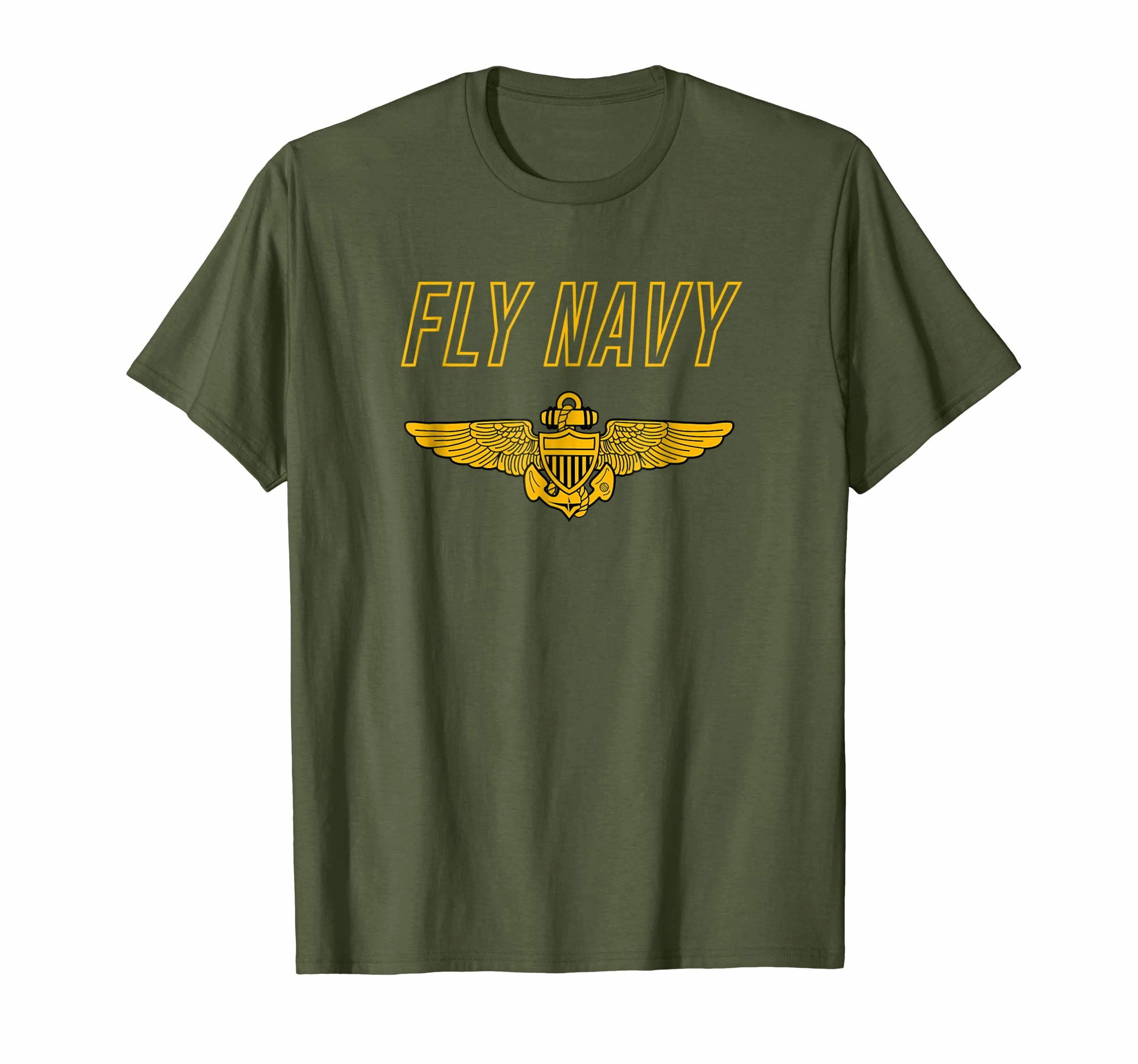 Fly Navy Shirt Classic Naval Officer Pilot Wings Tee