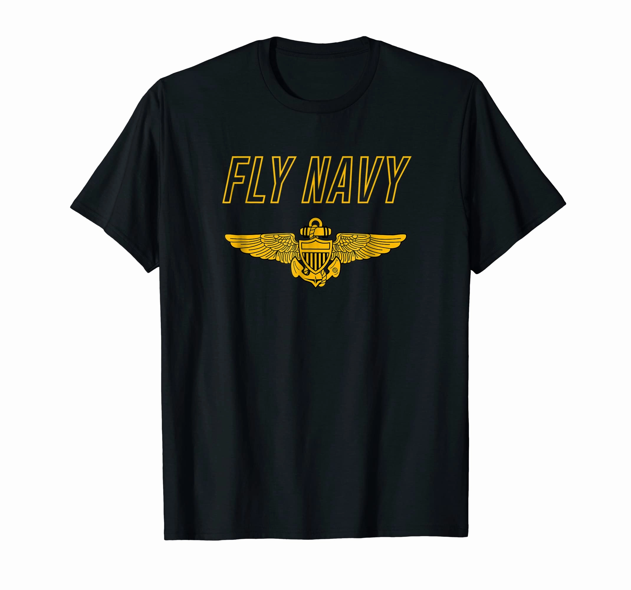 Fly Navy Shirt Classic Naval Officer Pilot Wings Tee