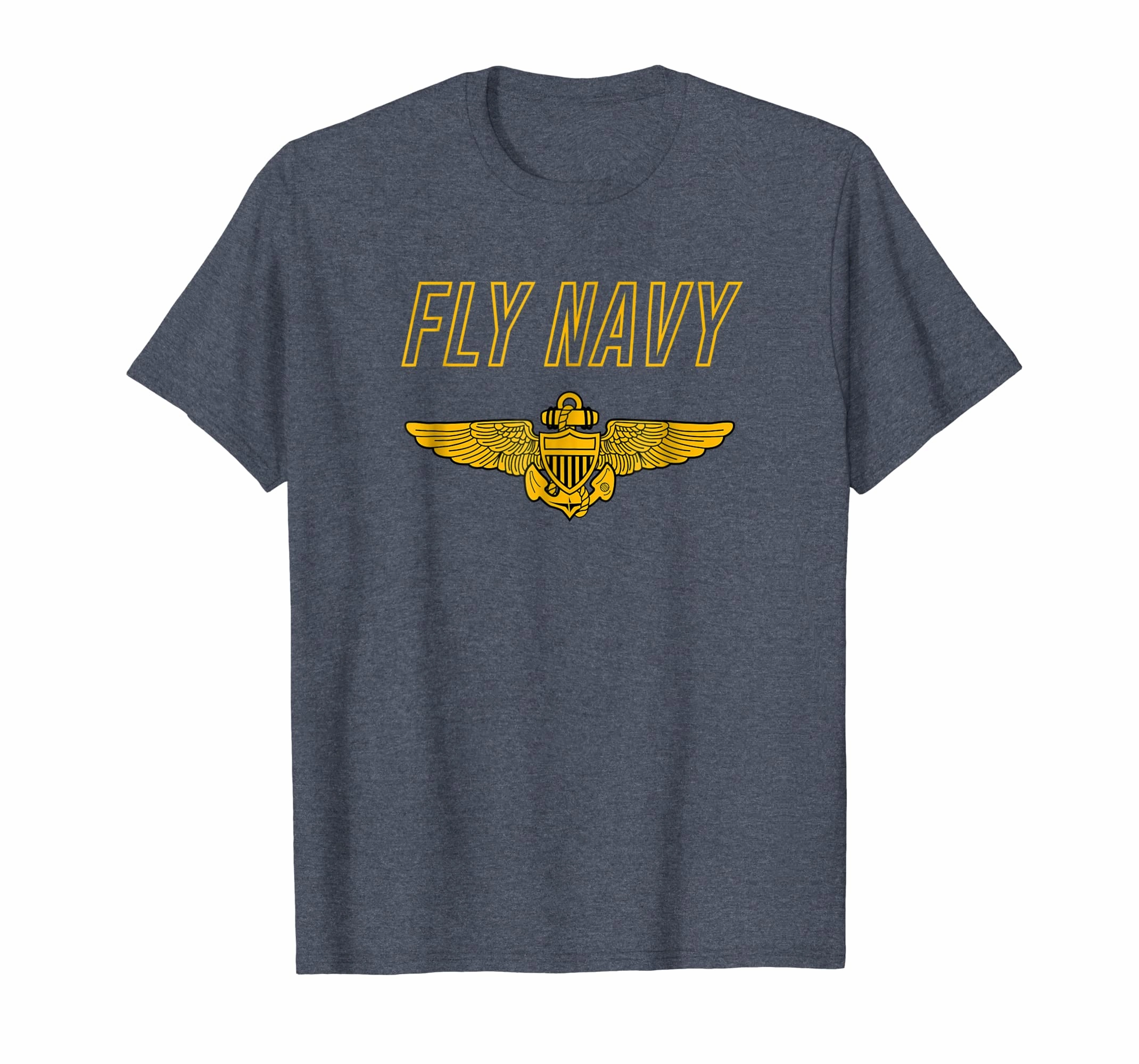 Fly Navy Shirt Classic Naval Officer Pilot Wings Tee