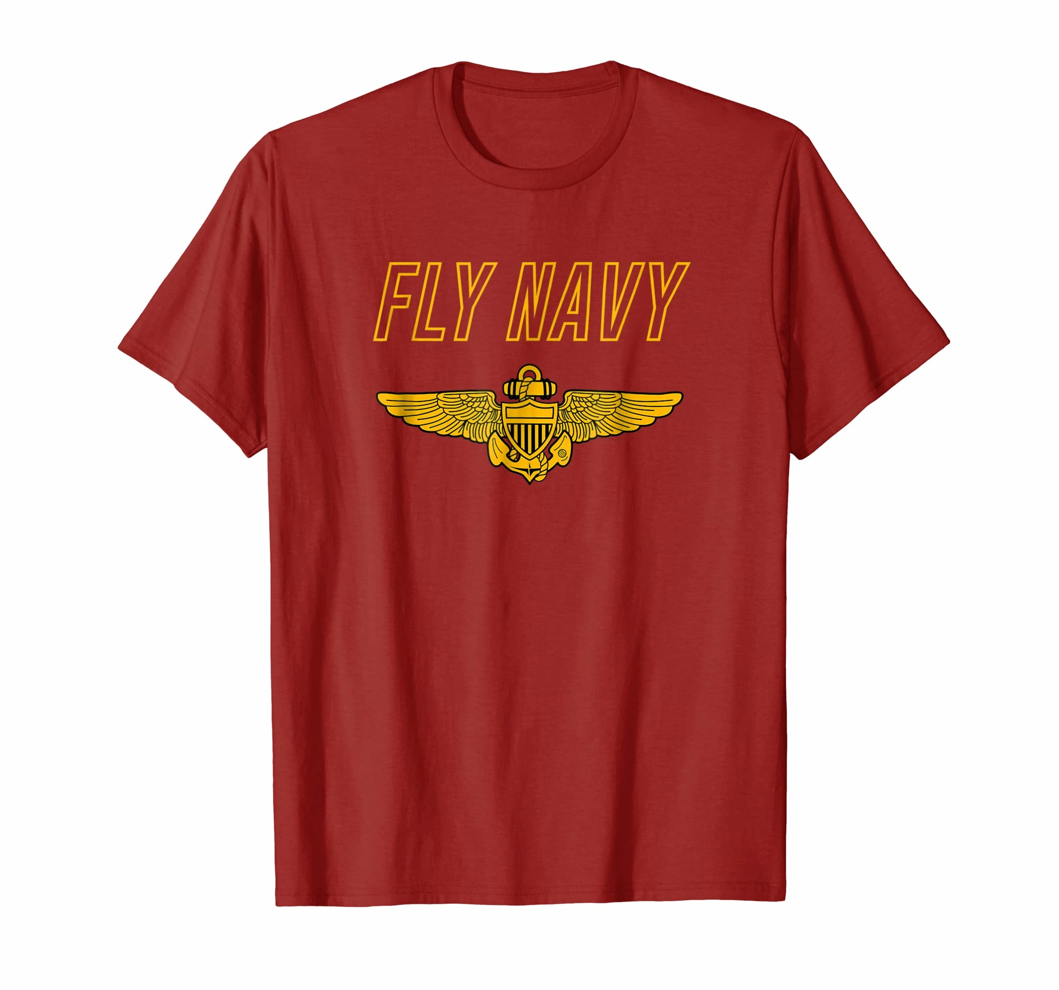 Fly Navy Shirt Classic Naval Officer Pilot Wings Tee