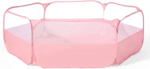 Foldable Ball Pit for Toddlers, Large Pop Up Ball Pits Kids Play Tent Crawl Playpen Ball Pool Playhouse Playpen with Storage Bag, for Boys Girls Dogs Cats Ferrets Indoor Outdoor, Light Pink