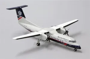 for JC Wings for British Airways Express BOMBARDIER DASH8-Q300 LANDOR Livery G-BRY with Stand Limited Edition 1/200 DIECAST Aircraft Pre-Built Model