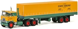 for Mack F700 6x4 Classic CURTAINSIDE Trailer 2 AXLE 01-2677 1/50 DIECAST Model Finished CAR Truck
