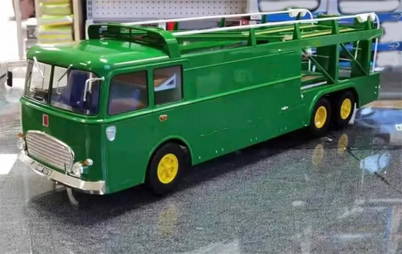 for Norev for Bartoletti 306/2 David Racing 1970 Transporter Green 1:18 Car Pre-Built Model