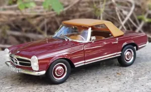 for Norev for Mercedes for Benz for 230SL 1963 Convertible with Top red 1:18 Truck Pre-Built Model