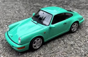 for NOREV for Porsche for 911 for 964 for Carrera 2 1992 Mint Green Hardtop 1:18 Truck Pre-Built Model