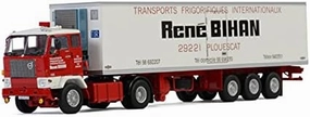 for Volvo F88 4x2 Classic Reefer Trailer 3 AXLE for Rene Bihan 01-2892 1/50 DIECAST Model Finished CAR Truck