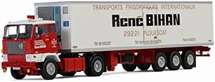 for Volvo F88 4x2 Classic Reefer Trailer 3 AXLE for Rene Bihan 01-2892 1/50 DIECAST Model Finished CAR Truck