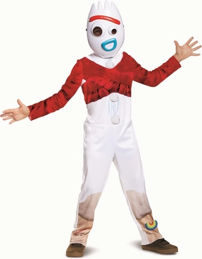 Forky Costume for Kids, Official Toy Story 4 Halloween Costume Outfit with Mask and Jumpsuit