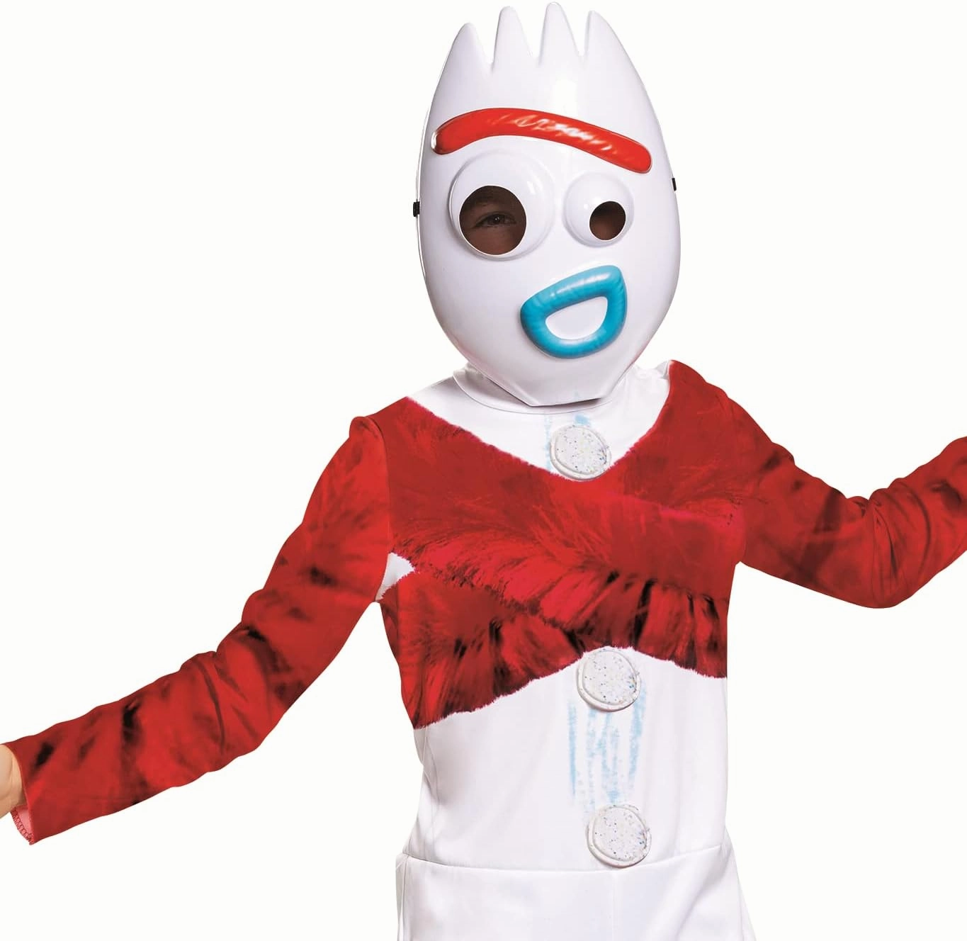 Forky Costume for Kids, Official Toy Story 4 Halloween Costume Outfit with Mask and Jumpsuit