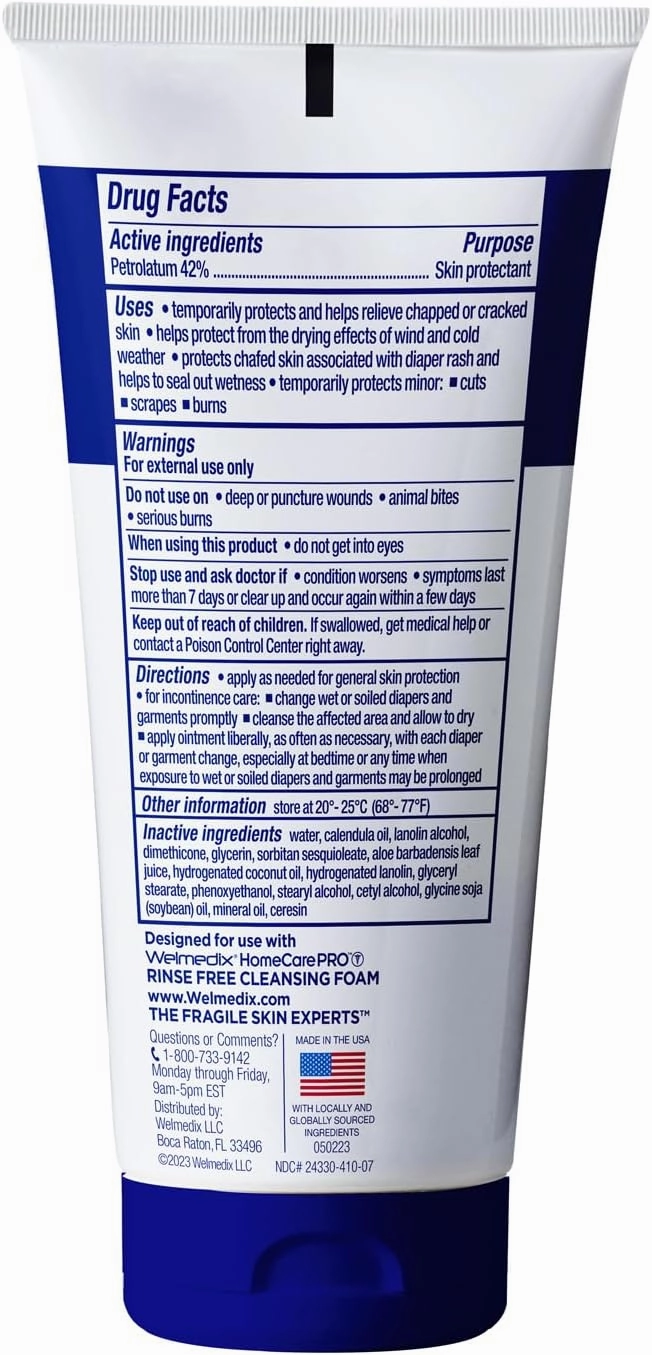 Fragile Skin Protective Ointment | Hospital Grade Healing Ointment, Barrier Cream & Skin Protectant w/Calendula for Treatment of Eczema, Psoriasis, Dermatitis, Bed Sores, Chafing (Pack of 3)